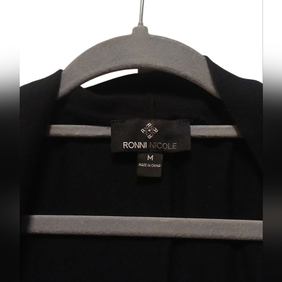 Ronni Nicole Black Open Front Cardigan - Picture 7 of 10